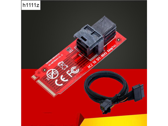 M2 to U2 SFF8639 Adapter M.2 PCIE 4.0 Gen4 x4 to SFF8643 Board for NVMe U.2 SSD with SFF-8643 to SFF-8639 Cable Supports WIN8/10