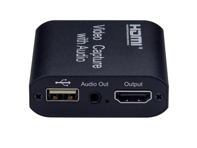 HDMI Video Capture Card Device USB 2.0 4K 1080P Loop Out Audio Capture Card Live Streaming Recording for PC PS4 HD Game Capture