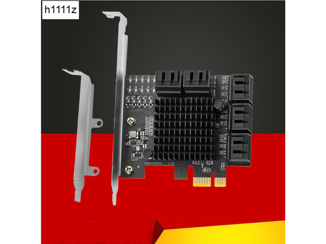 Riser PCI Express PCIE SATA Extension Card SATA Controller Add On Cards PCIE X1 Gen3 10 Port SATA3.0 6Gb Adapter for Chia Mining