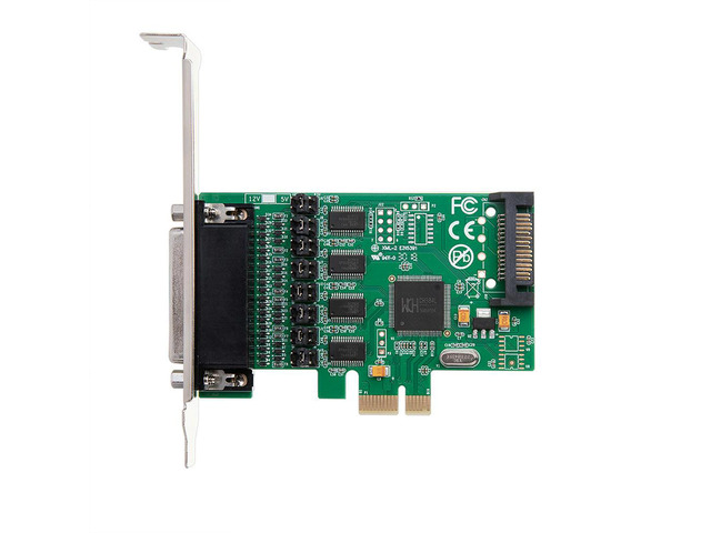 Serial Adapter 4 port RS 232 Serial DB9 PCI Express Adapter RS232 to PCIe Converter Card PCI e RS-232 Expansion Card WCH384 Chip