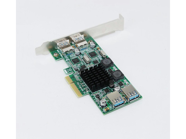 est 4 Ports USB 3.0 PCI-E Expansion Card Adapter PCI Express USB3.0 5Gbps Dual Channel Full Speed for Server VR Games Live