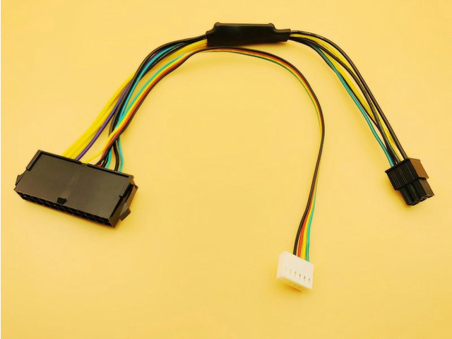 10PCS 30cm ATX 24Pin to 6Pin PCIE PSU Power Adapter Cable 18AWG Power Supply for Z220 Z230 SFF Server Workstation Motherboard