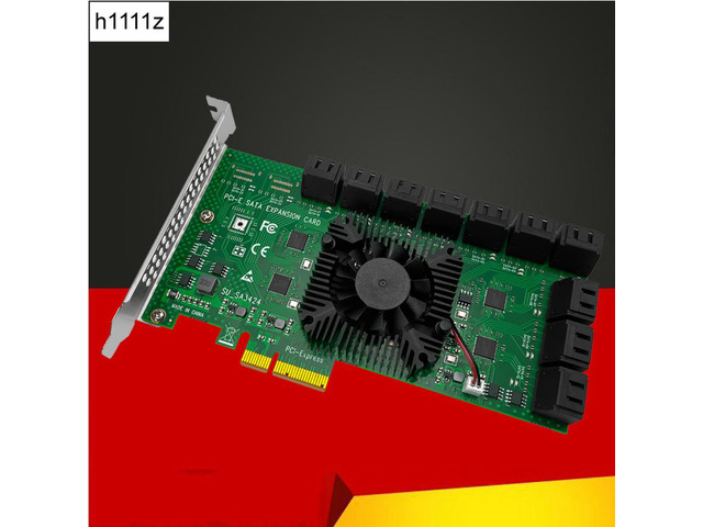 Chi a Mining PCIe SATA Card 20 Port 6Gbps SATA PCI-E Adapter Support 10 SATA3.0 Device Built-in Adapter Converter For Desktop PC