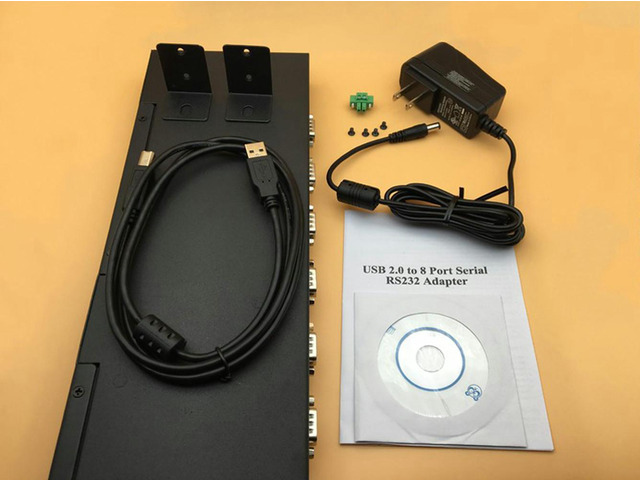 USB to 8 Ports Serial Adapter USB2.0 to RS232 DB9 Pin COM Port Hub Converter FTDI Chip Support Mac OS