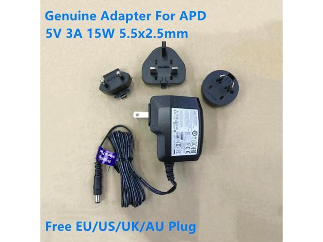 OIAGLH 5V 3A 15W WA-15I05R AC Adapter For APD Power Supply Charger 5.5x2.5mm