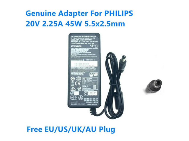 OIAGLH ADPC2045 20V 2.25A 45W AC Adapter Charger For For 278E8QJAB AG322FCX 278E8Q 272M8 Monitor Power Supply