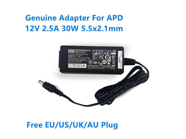 OIAGLH 12V 2.5A 30W 5.5x2.1mm AC Adapter For APD DA-30E12 Power Supply Charger