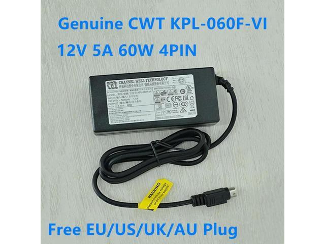 OIAGLH CWT KPL-060F-VI 12V 5A 4PIN 60W AC Adapter Charger For 7816HW 7808HW Monitor Display Power Supply Charger