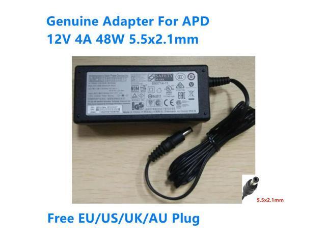 OIAGLH AC Adapter For APD DA-48Q12 12V 4A 48W 5.5x2.1mm Monitor Power Supply Charger