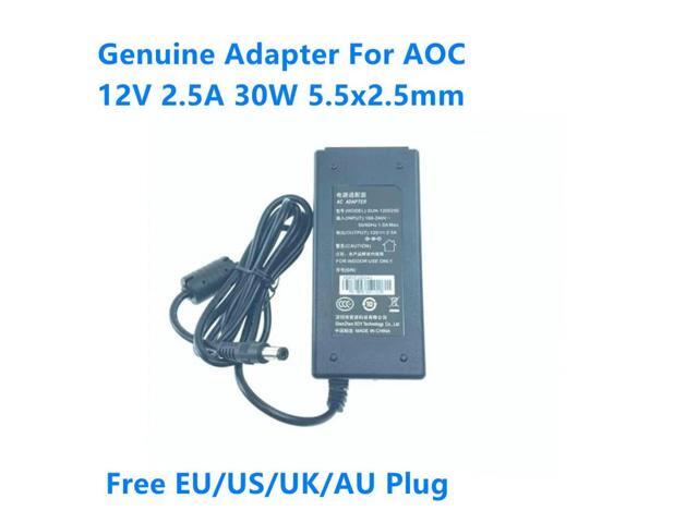 OIAGLH 12V 2.5A 2A 30W 5.5x2.5mm SUN-1200250 Power Supply AC Adapter For Monitor Charger