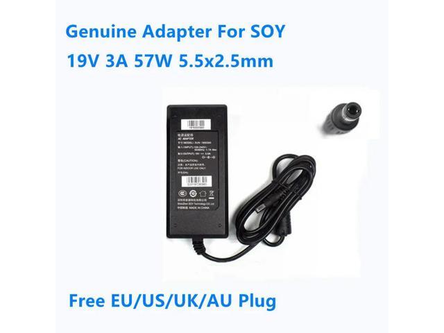OIAGLH 19V 3A 57W 5.5x2.5mm SUN-1900300 AC Adapter For Monitor Laptop Power Supply Charger