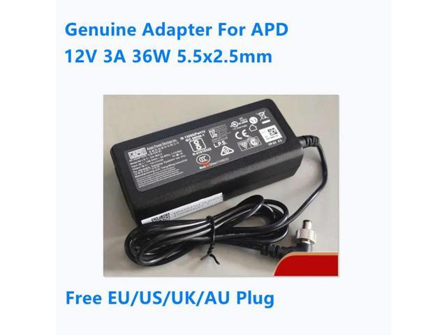 OIAGLH 12V 2.5A 3A 36W 5.5x2.5mm DA-36A12 AC Adapter For APD Monitor Power Supply Charger