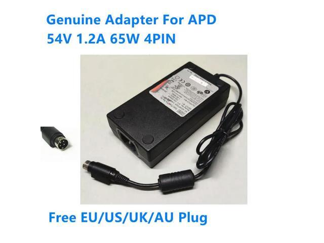 OIAGLH 54V 1.2A 65W 4PIN DA-65A54 AC Adapter For APD Power Supply Charger