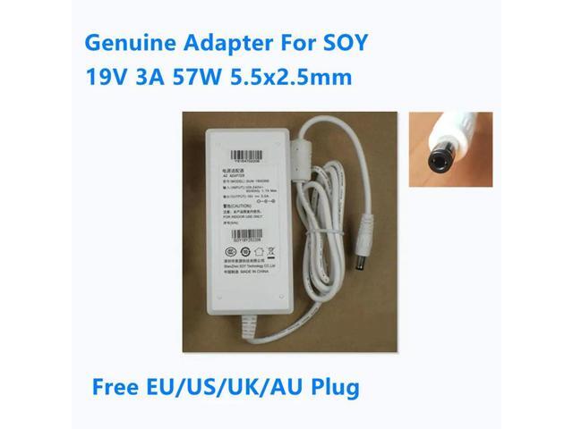 OIAGLH 19V 3A 57W 5.5x2.5mm SUN-1900300 Power Supply AC Adapter For Monitor Laptop Charger