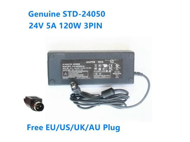 OIAGLH 24V 5A 120W 3PIN STD-24050 AC Adapter For TECH Power Supply Charger