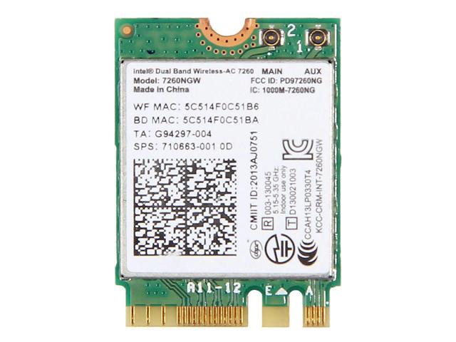 OIAGLH Wireless Adapter Card for 7260NGW AC Dual Band 802.11ac 867mbps ngff Wi-Fi Bluetooth 4.0 for 710663-001