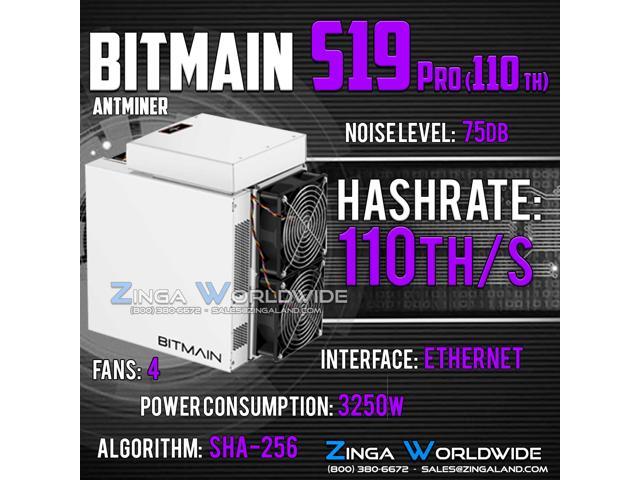 Bitmain Antminer S19 Pro 110th/s Bitcoin Miner BTC ASIC Mining Rigs New We Finance