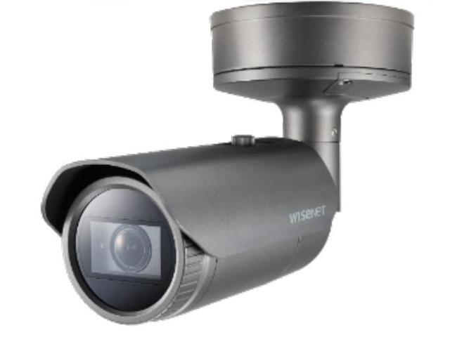 Hanwha Techwin XNO-9082R 8mp/4K IR WDR Network Bullet camera with 2.8 ~ 8.4mm (3x) motorized varifocal lens, Dark grey.