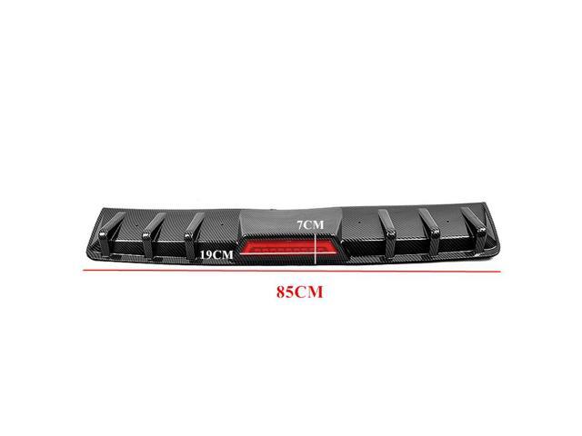 Acaigel 33 1/2' Car Rear Bumper Diffuser Spoiler w/ LED Reflector Light Carbon Fiber ABS