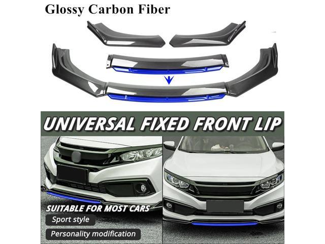 Acaigel 71' Car Front Lip Lower Bumper Splitter Spoiler Carbon Fiber Look Blue