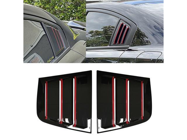 Acaigel Car Window Scoop Side Louver Air Vent Cover With Trim For 2011-21 Dodge Charger