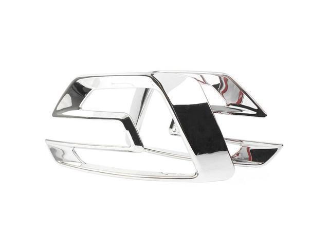 Yingshan 2Pcs Chrome ABS Front Bumper Fog Light Cover Trim For Ford Explorer 2016-2017