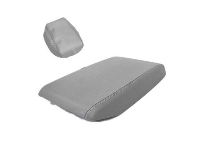 Acaigel Console Armrest Box Cover Trim Gray Faux Leather for Toyota Highlander 2008-2013