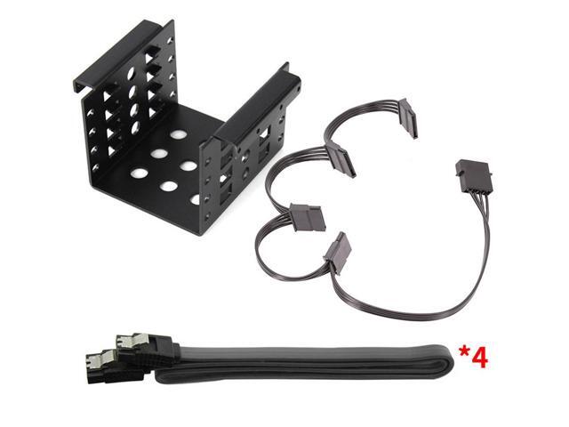 2.5 to 3.5 Bay SSD Drive Bay Mounting Kit To 4 Hard Drive Adapter Chassis Hard Drive Tray