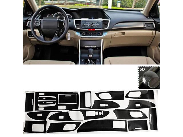 Acaigel 5D Carbon Fiber Look Interior Accessories Whole Kit Cover For Honda Accord 13-17