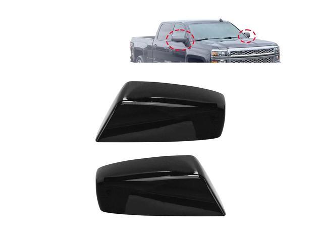 Acaigel Car Mirror Cover Bright For 14-19 Chevy Silverado GMC Sierra 1500 2500 3500