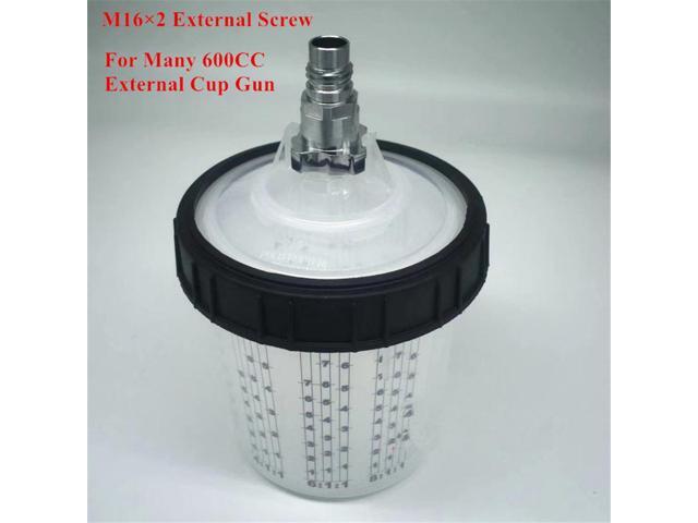 Paiying 22oz 600ML Paint Cup H/O Quick Cup With M16x2 External For Adapter Spray Gun