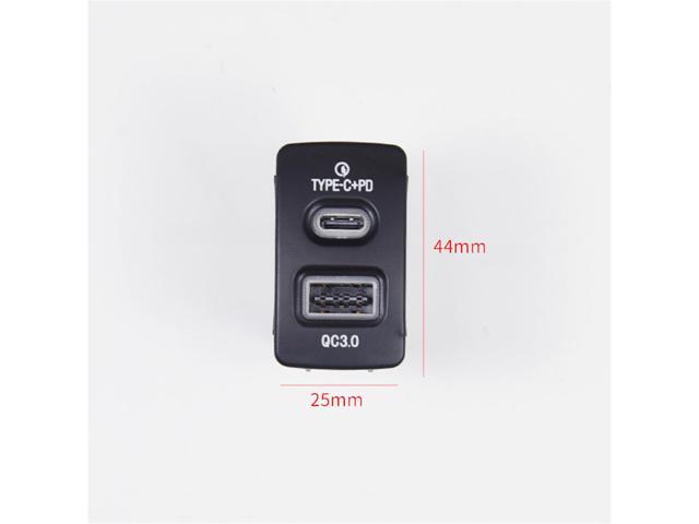 Yassdwbn 18W Car Charger Qc3.0+Type-C Fast Charging For Honda Fit City Civic Yassdwbn 18W Car Charger Qc3.0+Type-C Fast Charging For Honda Fit City Civic