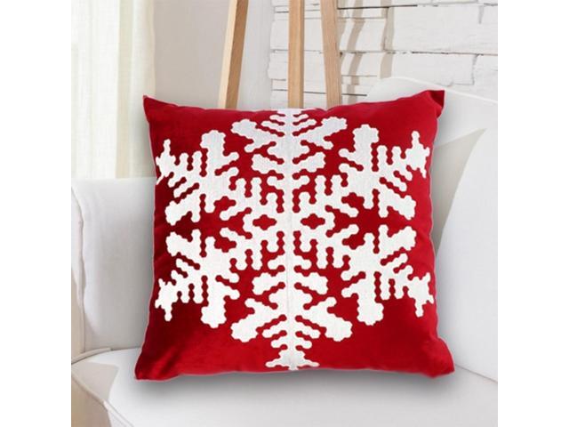Christmas Decorative Pillow Christmas Green Snowflake Santa Clause Reindeer Home Decor Throw Pillow Set of 3