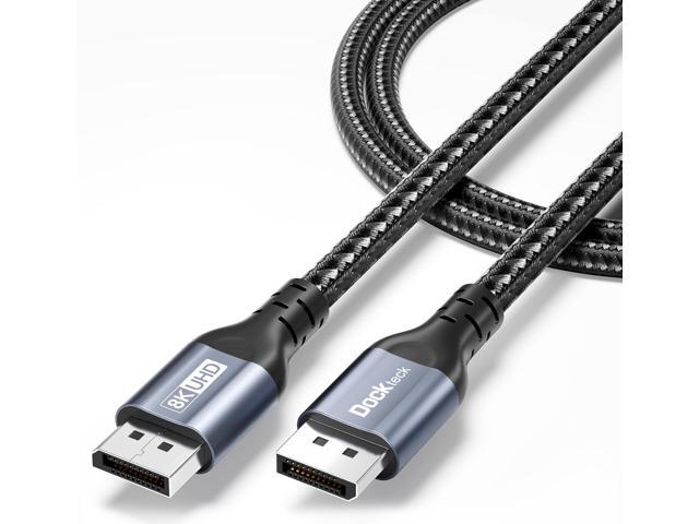 dockteck 8K DisplayPort Cable 1.4 6Ft/2M, DP to DP UHD High Speed Display Port Cord(8K@60Hz, 4K@144Hz, HDR), Cable Support HBR3 32.4Gbps HDCP...
