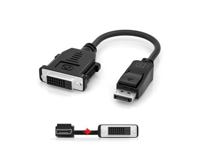 BolAAzuL DisplayPort to DVI-D Single Link Adapter Cable, Display Port DP 1.2 to DVI(24+1) Converter Cable Passive Male to Female Black for Nvidia...