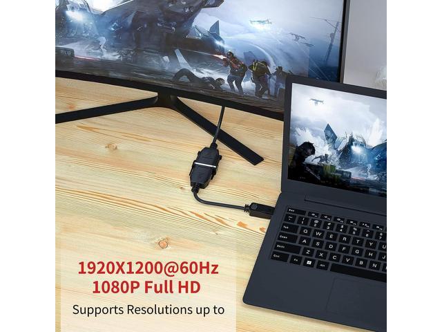 BolAAzuL DisplayPort to DVI-D Single Link Adapter Cable, Display Port DP 1.2 to DVI(24+1) Converter Cable Passive Male to Female Black for Nvidia...