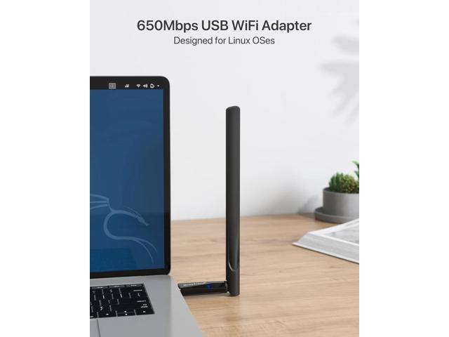 BrosTrend 650Mbps Linux Compatible WiFi Adapter Supports Kali Linux, Ubuntu, Mint, Debian, Kubuntu, Zorin, PureOS, Raspberry Pi 2+, Windows, Dual...