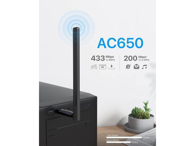 BrosTrend 650Mbps Linux Compatible WiFi Adapter Supports Kali Linux, Ubuntu, Mint, Debian, Kubuntu, Zorin, PureOS, Raspberry Pi 2+, Windows, Dual...