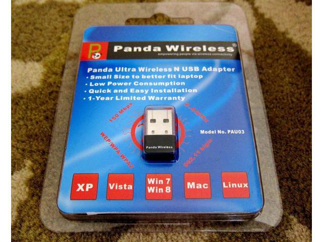Panda Ultra WiFi (b/g/n) 150Mbps Wireless-N 2.4GHz USB Adapter - Windows XP/Vista/7/8/10/11, Mint, Ubuntu, Fedora, Centos, Zorin, Kali Linux and...