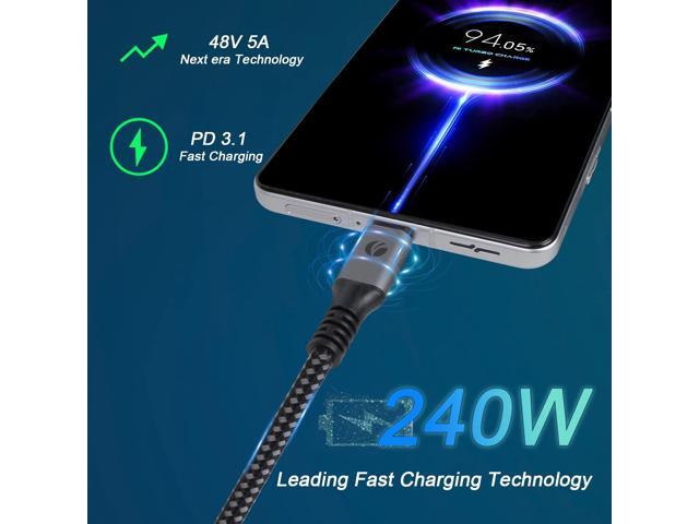 USB4 Cable 240W for VCOM Thunderbolt 4 Cable 2.6 FT, 40Gbps and 8K@60Hz 5K@60Hz or Dual 4K Video USB-C Compatible with Thunderbolt 3/4, Dell, iPad...