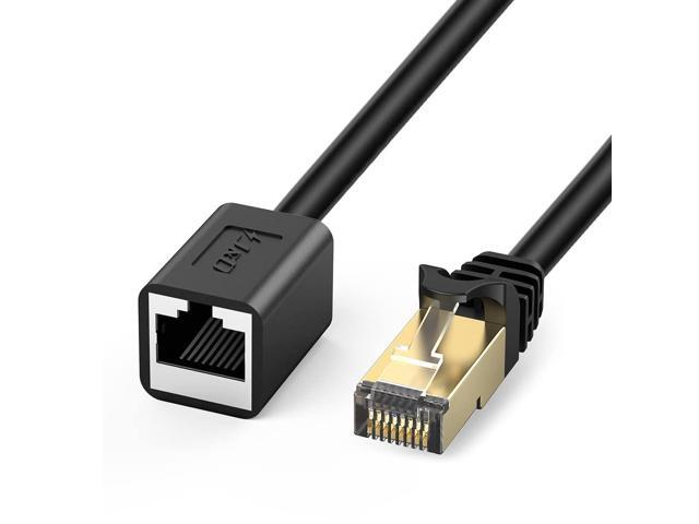 J & D Ethernet Extension Cable, Cat 6 Ethernet Extender Cable Adapter (9 Feet) Support Cat6 / Cat5e / Cat5 Standards, RJ45 Cords Shielded Male to Female