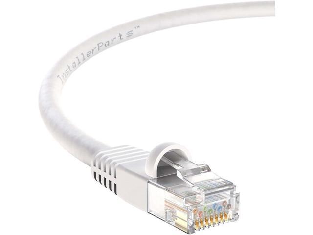 InstallerParts CAT6 Cable UTP Booted [White] - [0.5 FT] - [10 Pack] - Professional Series - 10Gbps, Cat6 Patch Cable, Cat 6 Patch Cable, Cat6.