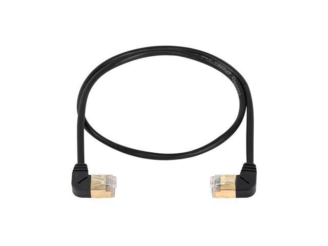 SinLoon 90 Degree Left to Right Angle Cat8 Ethernet Cable,High Speed 40Gbps 2000Mhz Network Cord,with Gold Plated Plug SFTP Wires CAT8 RJ45...
