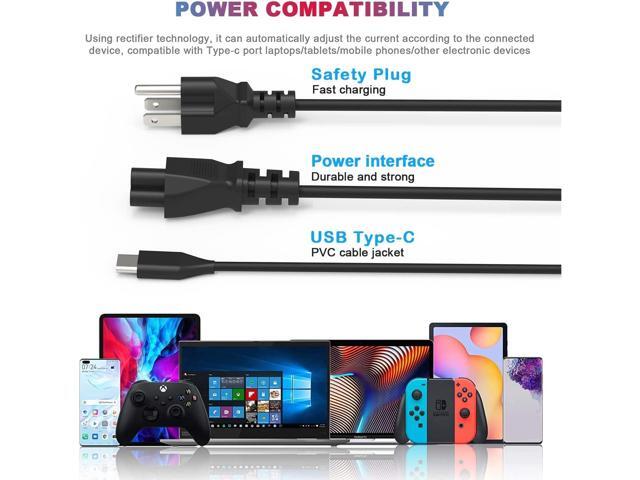 HP Chromebook Charger Replacement: Universal 45W Type C USB C Chromebook Charger Laptop for HP Chromebook X360 14 Charger, Lenovo Dell Samsung...