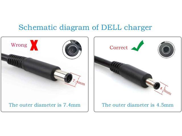 65W Charger for Dell Latitude 3320 3330 3400 3410 3420 3430 3500 3510 3520 3530 Inspiron 7786 2-in-1 P36E P36E001 Laptop 19.5V 3.34A AC Power...