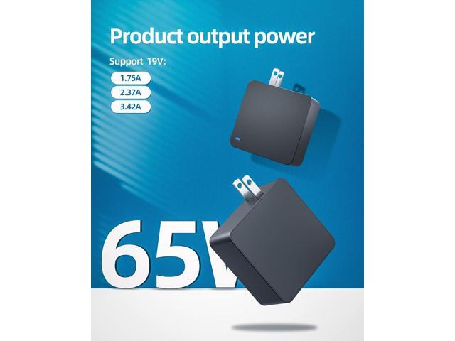 Superer Laptop Charger for Asus, (UL Safety Certified), Vivobook, Zenbook and More Series, Power Lamp, Extended Cable, Round Connector, 65W, 45W, 33W