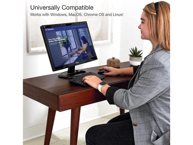Verbatim Wireless Keyboard and Mouse Combo Compact Silent 2.4GHz Lag-Free Wireless Mouse and Keyboard Combo with USB Nano Receiver for Laptop, PC -...