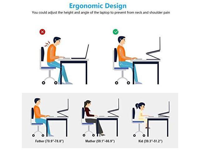 Laptop Stand,Suturun Ergonomic Detachable Computer Stand for Laptop Riser for Desk,Portable Aluminum Laptop Stand Riser Holder Notebook Stand...