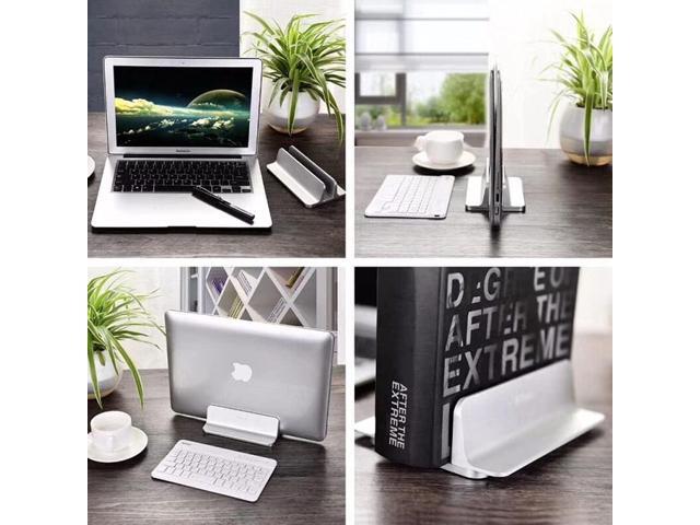 Acrebow Vertical Laptop Stand Holder, Desktop Aluminum Stand for MacBook with Adjustable Dock Size, Fits All MacBook, Surface, Chromebook and...