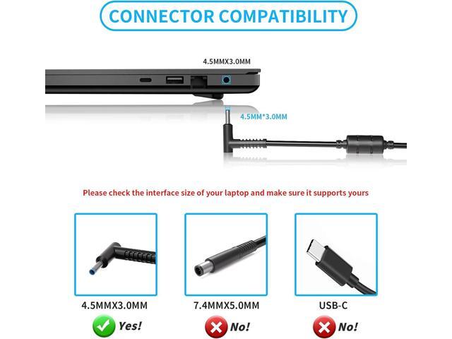 VHBW Replacement for HP 120W Power Adapter Compatible with HP USB-C Dock G5 USB-C/A Universal Dock G2 5TW13AA Envy 15 17 Series Omen 15-5000 5100...